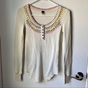 Free People We The Free Cream Thermal Top